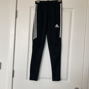 Adidas Black Joggers with Iconic Stripes
